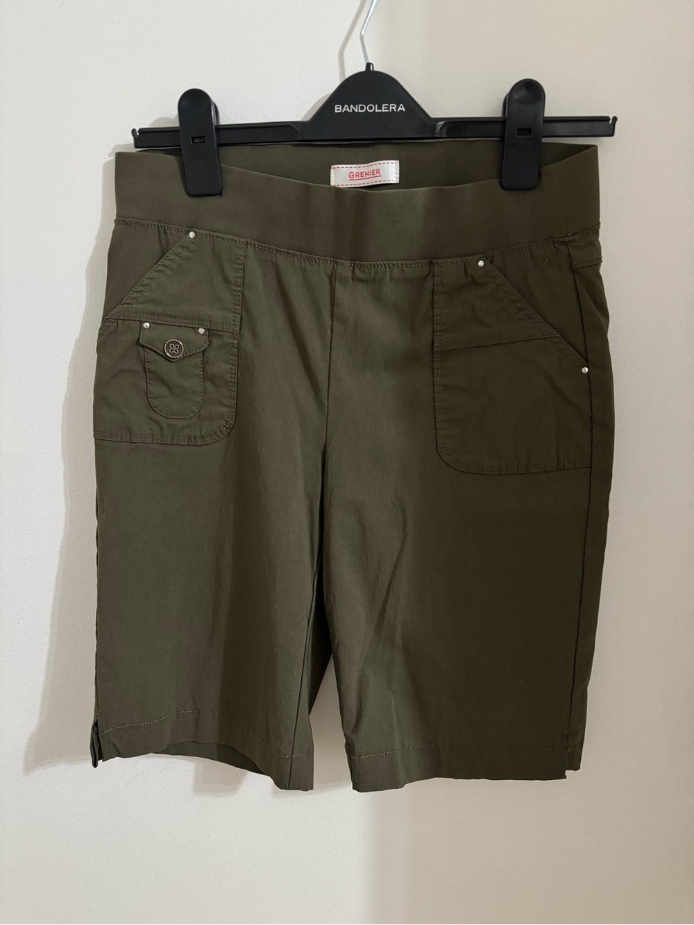 Size 5 Olive Green Women's Cargo Bermuda Shorts